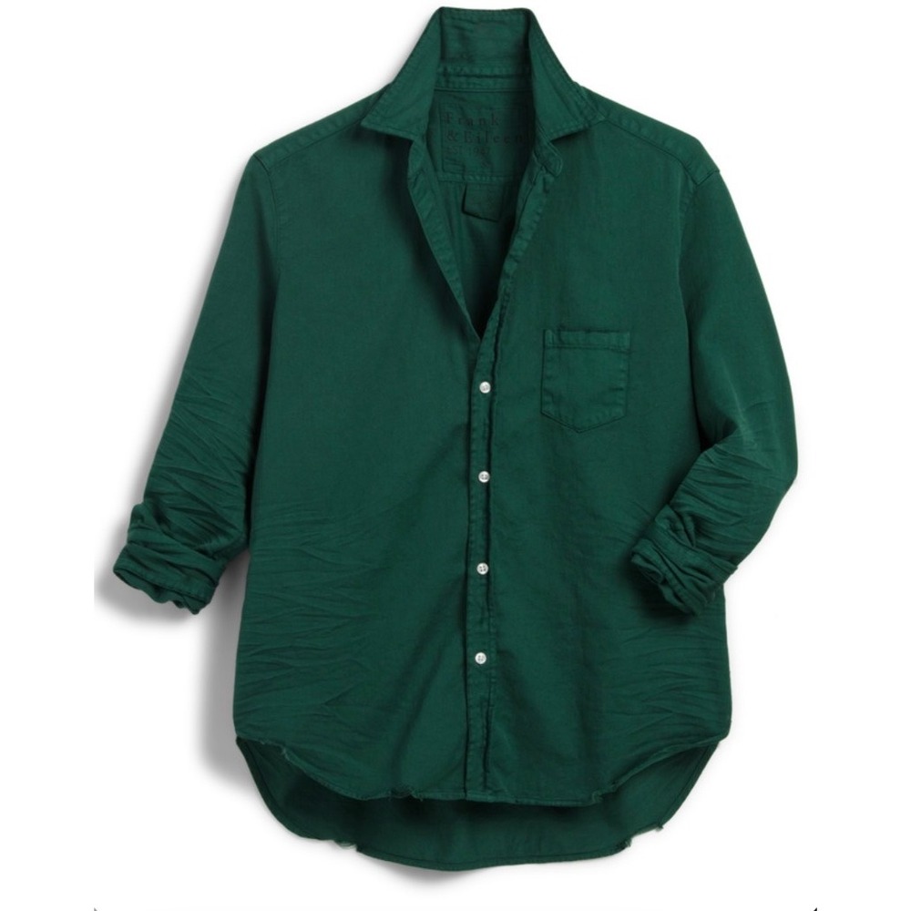 Frank & Eileen EILEEN Famous Denim Forest Green Button Up Shirt XL Relaxed Fit